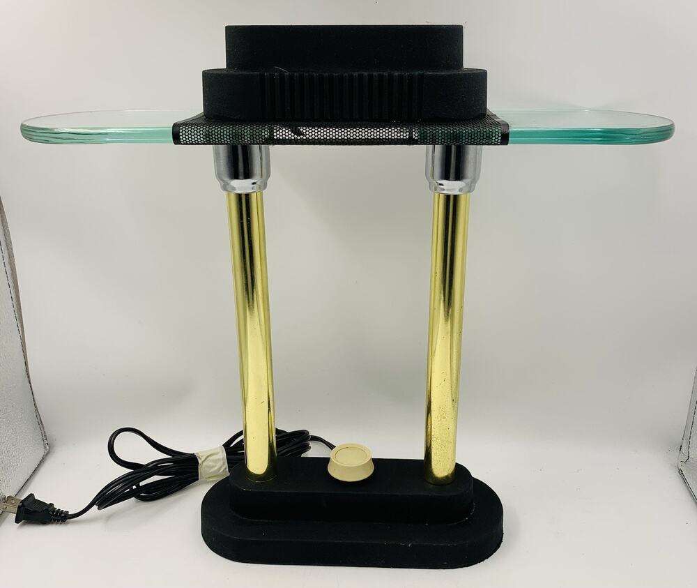 VINTAGE ROBERT SONNEMAN KOVAKS HALOGEN BANKERS DIMMABLE DESK LAMP WORKS PERFECT!